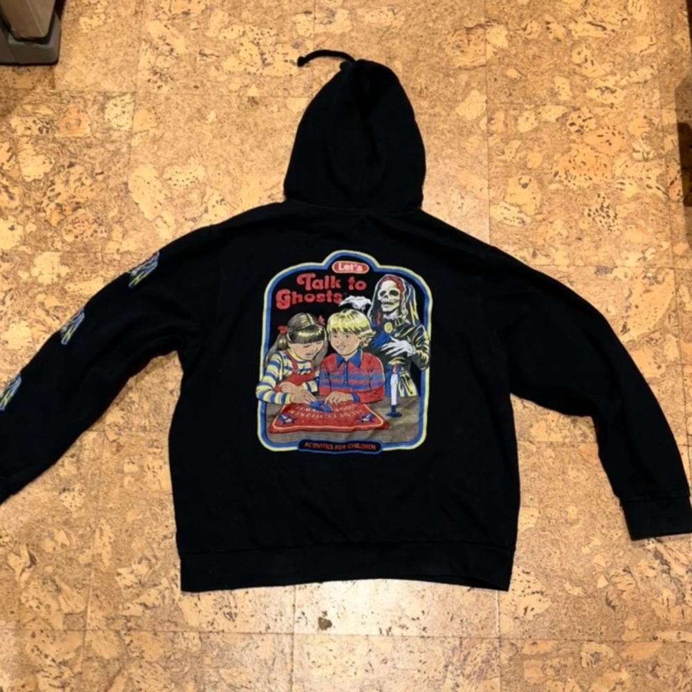 Steven Rhodes “Stranger Things”Adult Black Hooded Sweatshirt (L)